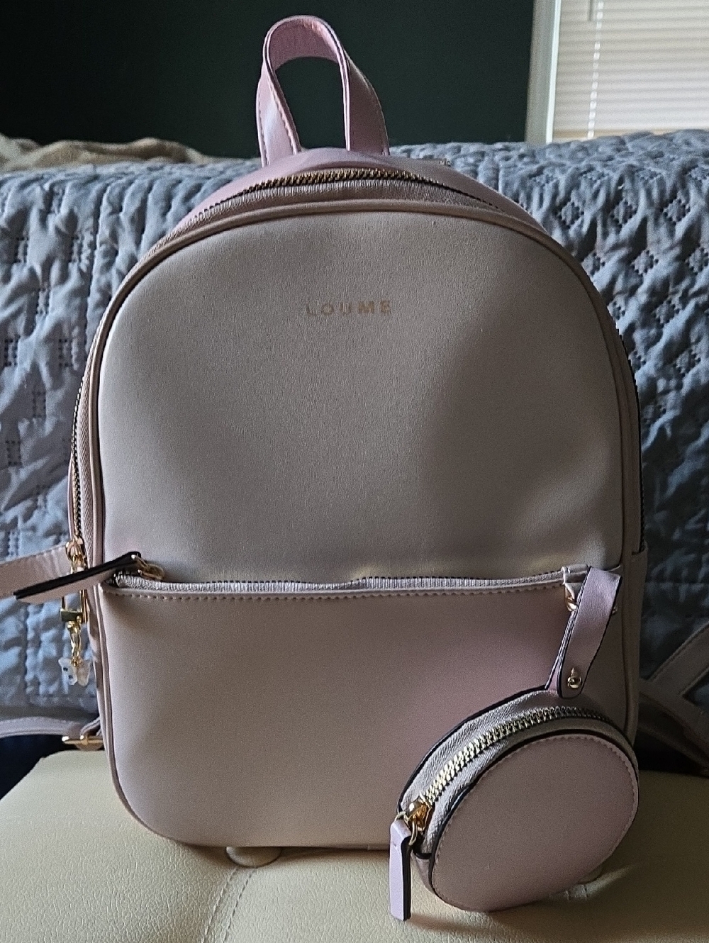 Pink Mini Backpack with Coin Pouch